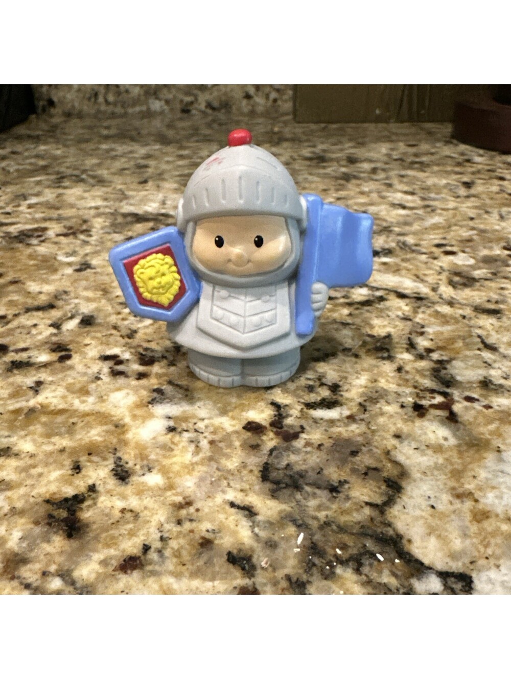 Fisher-Price Little People Knight Castle Figure w/ Shield & Flag 2003 Mattel